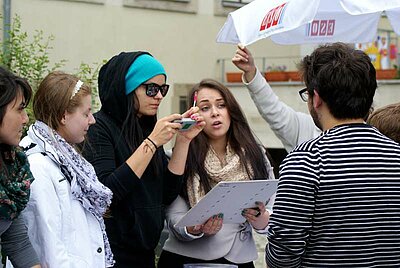 Die Euro-Schulen Chemnitz beim Stadtteilfest der Annen-Mittelschule