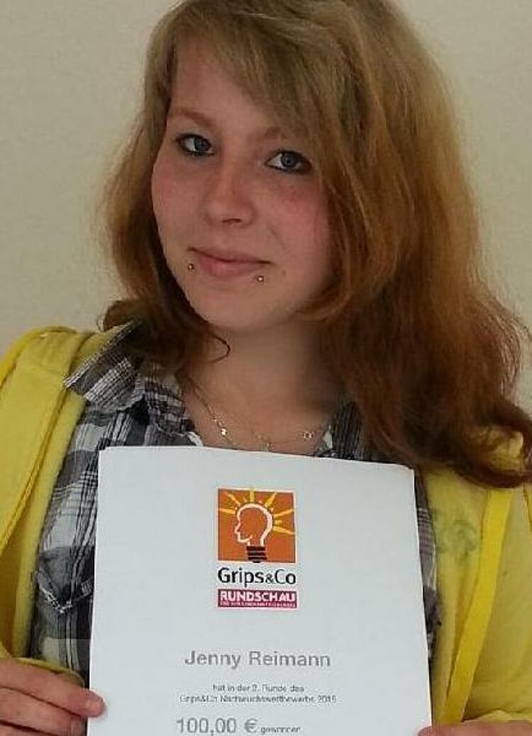 Herzlichen Glückwunsch: Auszubildende gewinnt im "Grips & Co"-Nachwuchswettbewerb Herzlichen Glückwunsch: Auszubildende gewinnt im "Grips & Co"-Nachwuchswettbewerb