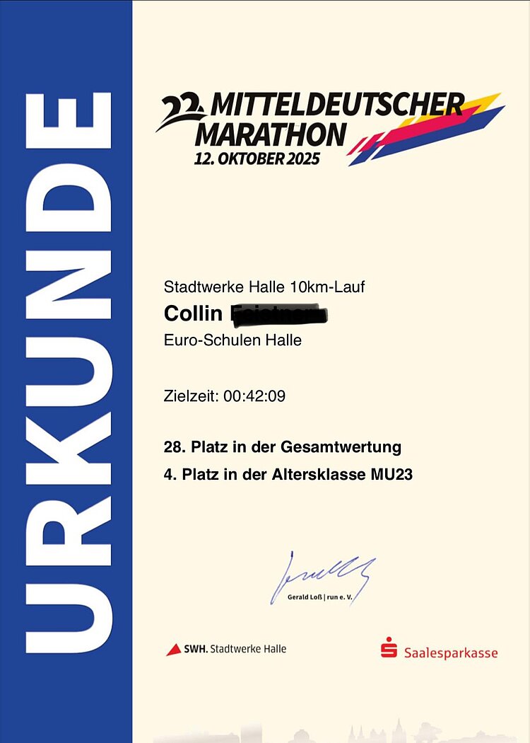 Heimspiel mit Teamgeist: Euro-Schulen Halle beim 22. Mitteldeutschen Marathon