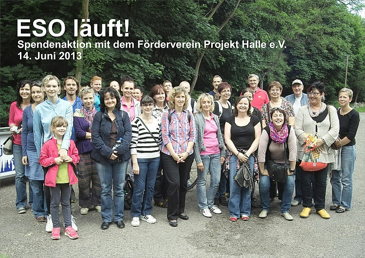 „ESO läuft!“– Spendenaktion mit dem Förderverein Projekte Halle e.V. „ESO läuft!“– Spendenaktion mit dem Förderverein Projekte Halle e.V.