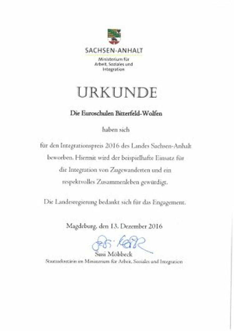 Integrationspreis 2016 Integrationspreis 2016