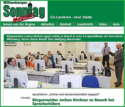 Wittenberger Sonntag berichtet über Sprachkurse an den Euro-Schulen Wittenberger Sonntag berichtet über Sprachkurse an den Euro-Schulen