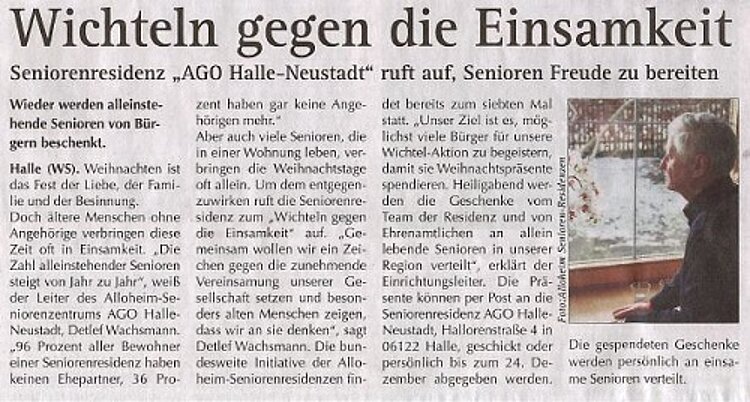 Wichteln gegen die Einsamkeit
