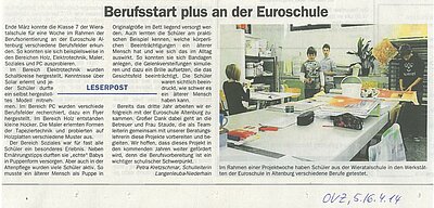 Projekt zur Berufsorientierung: "Berufsstart plus" Projekt zur Berufsorientierung: "Berufsstart plus" -1
