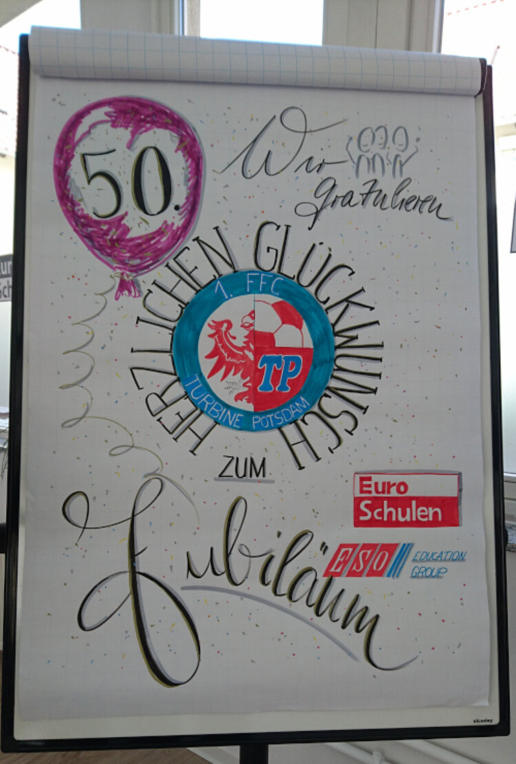 Euro-Schulen gratulieren Kooperationspartner Turbine Potsdam zum 50. Jubiläum