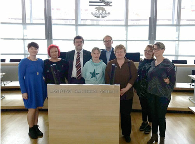 HoGa.Retention: Projektlotsen besuchten den Landtag von Sachsen-Anhalt