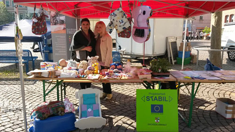 STABIL-Teilnehmer auf dem 11. Bitterfelder Seniorenmarkt