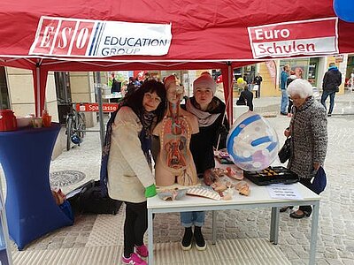 Die Euro-Schulen beim Straßenfest in Meißen Die Euro-Schulen beim Straßenfest in Meißen