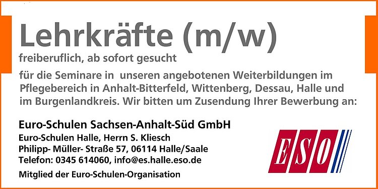 Jobs: Lehrkräfte (m/w) gesucht Jobs: Lehrkräfte (m/w) gesucht