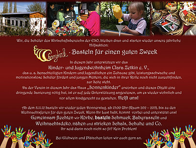 Wöchentliche Bastelaktion für den guten Zweck