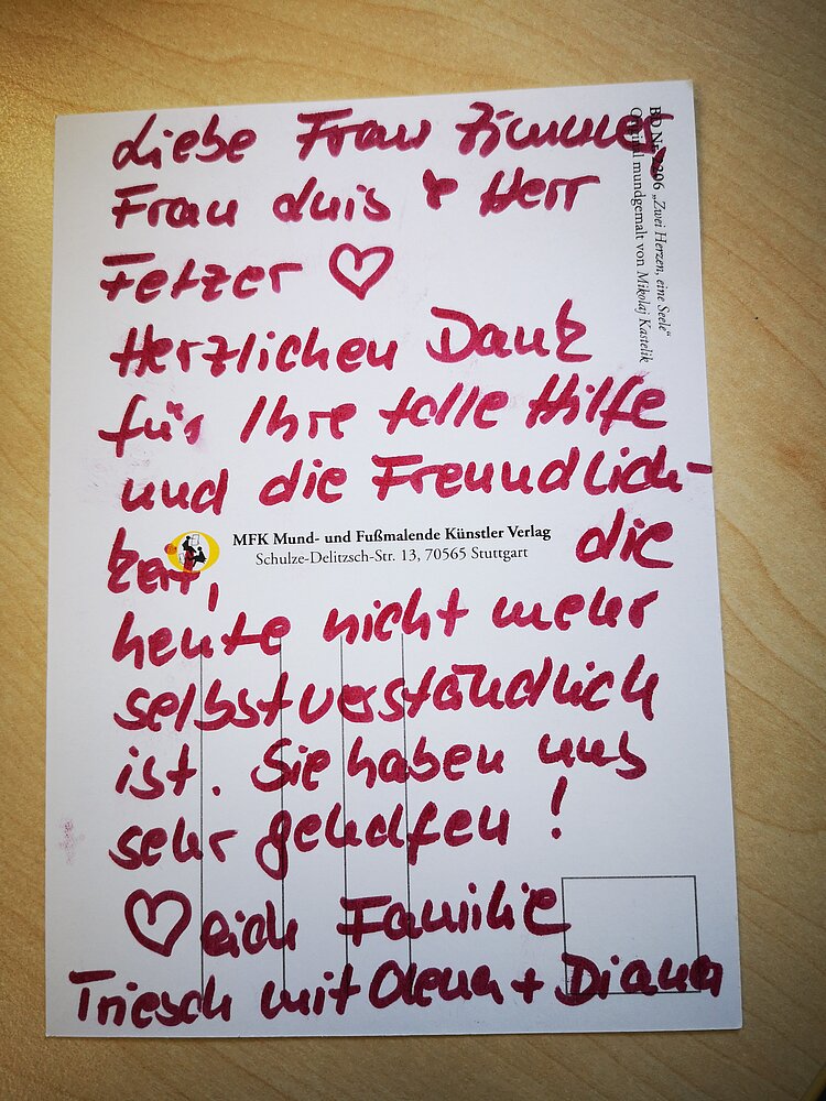 Ein Dankeschön von Herzen