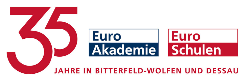 Logo 35 Jahre Euro Akademie und Euro-Schulen Bitterfeld-Wolfen und Dessau