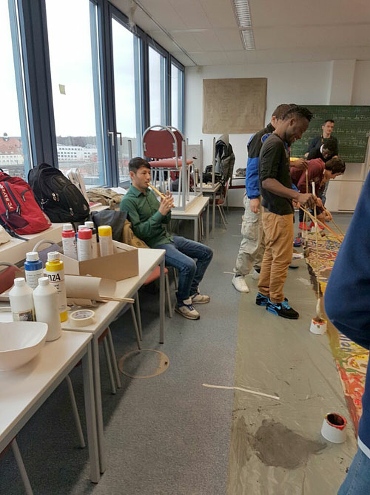 Kunstprojekt mit Flüchtlingen Kunstprojekt mit Flüchtlingen