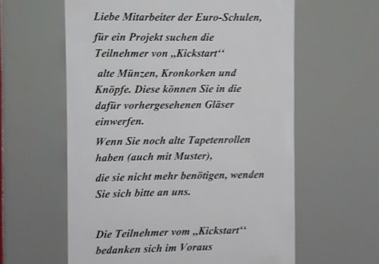 Projekte im handwerklichen Bereich in den Aktivierungshilfen "Kickstart" Projekte im handwerklichen Bereich in den Aktivierungshilfen "Kickstart"