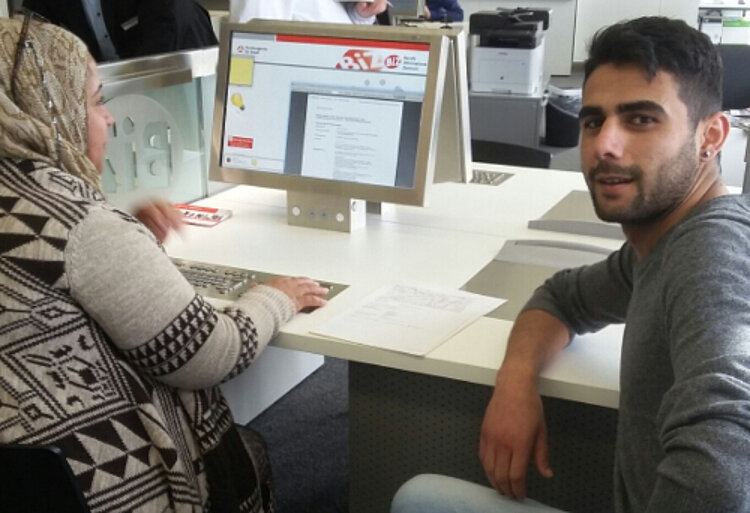 Integrationskursteilnehmer im BIZ Mainz Integrationskursteilnehmer im BIZ Mainz