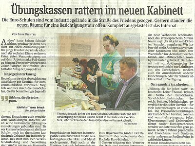 Übungskassen rattern im neuen Kabinett Übungskassen rattern im neuen Kabinett