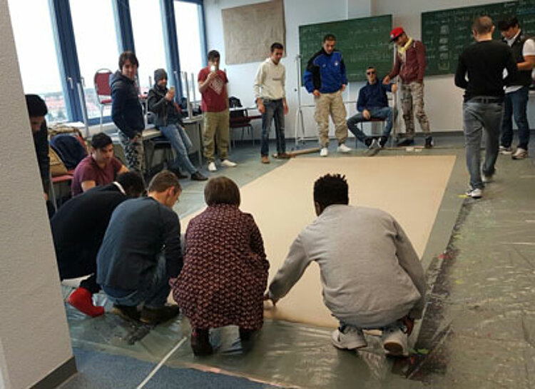 Kunstprojekt mit Flüchtlingen Kunstprojekt mit Flüchtlingen