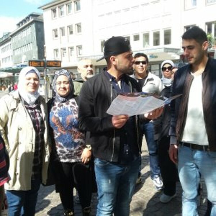 Exkursion des Integrationskurses durch Mainz