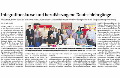 IKZ berichtete über die Deutschkurse an den Euro-Schulen