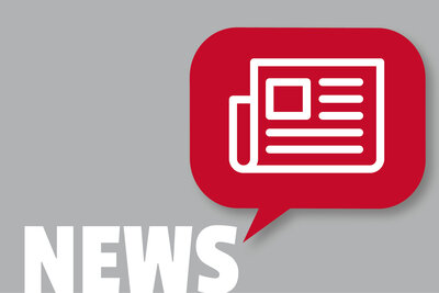 Auf einem grauen Hintergrund ist eine rote Sprechblase mit Zeitung abgebildet. links darunter steht in weißer Schrift News.