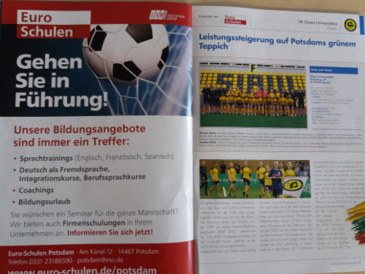 Euro-Schulen Potsdam unterstützen 8. Internationalen AOK Turbine Hallencup 2020 