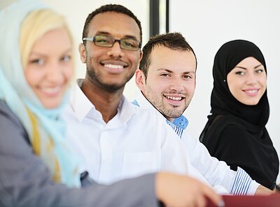 15 Frauen und Männer aus sieben Nationen lernen Deutsch