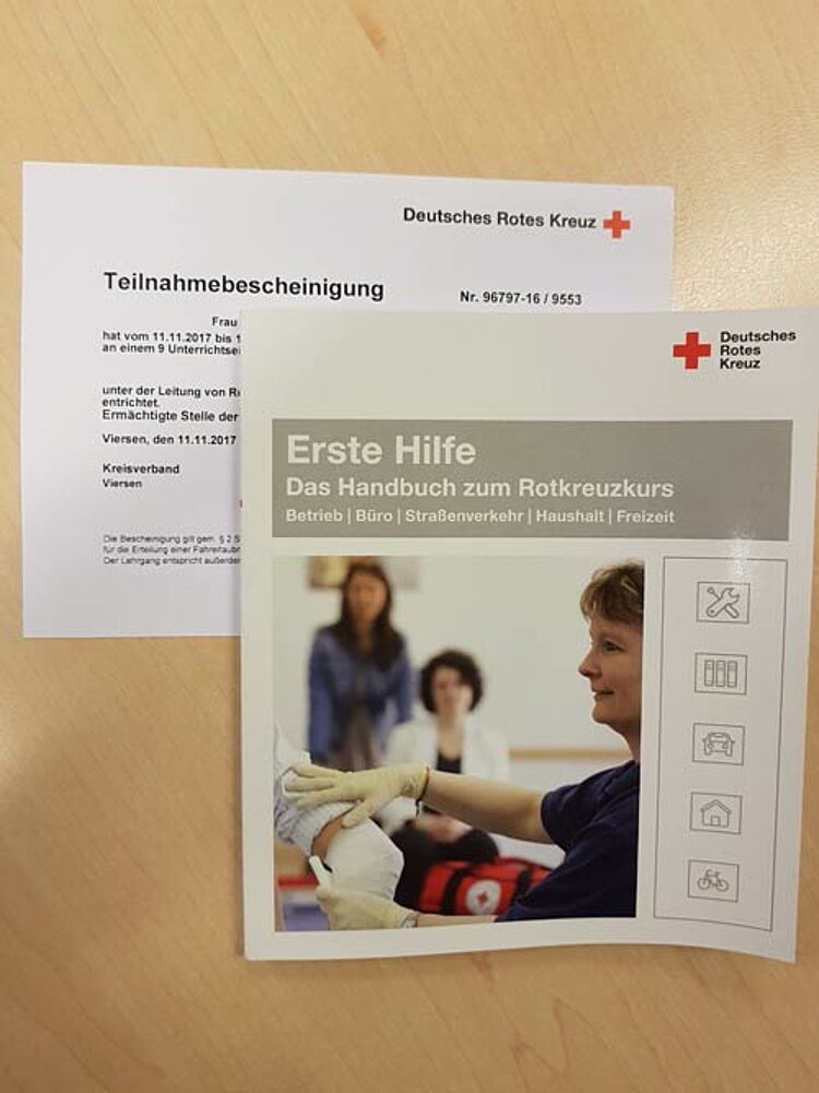 In Erster Hilfe geschult In Erster Hilfe geschult