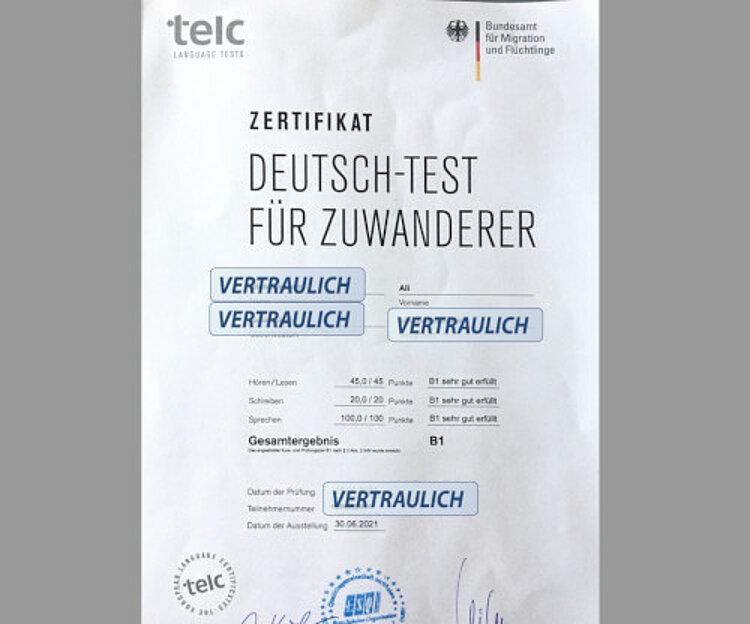 Traumhaftes Ergebnis im Deutschtest erzielt
