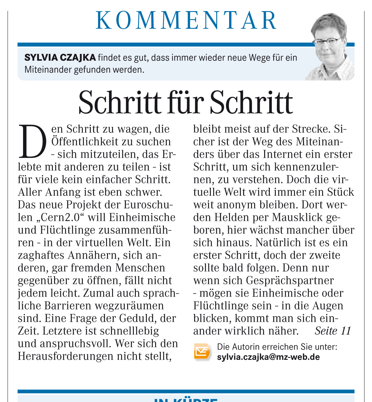 Projekt "Cern 2.0" in der regionalen Presse Projekt "Cern 2.0" in der regionalen Presse-2