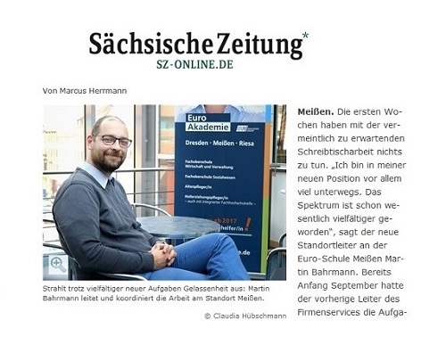 Sächsische Zeitung berichtet über die Euro-Schulen Meißen-1